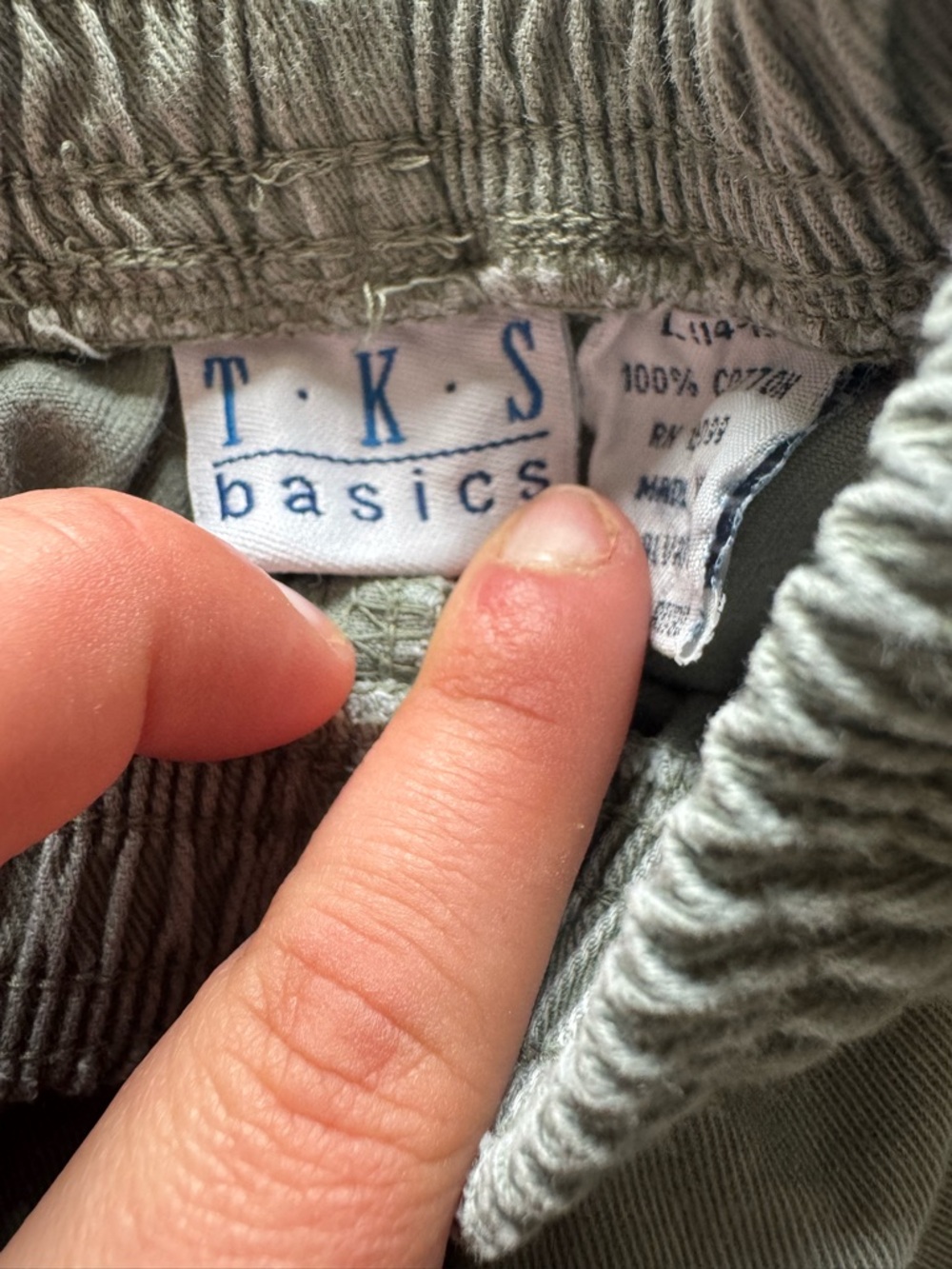 Kids Elastic-Waist Casual Shorts in Sage Green - Picture 2 of 8